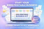Kids Printable Business Kit | 12,000+ Worksheets, Busy Books (Digital Download)