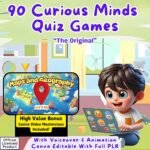 Kids Quiz Games Bundle | Animated, Voiceover (PLR Canva Templates)