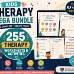 Kids Therapy Worksheets Bundle PLR MRR | ADHD, Anxiety & Emotional Regulation Resources | Canva Editable