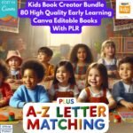 PLR Kids Activity Book Bundle | 80+ Canva Early Learning Printables