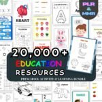 Preschool Learning Activity Bundle | PLR MRR, Kids Planner (Digital Download)