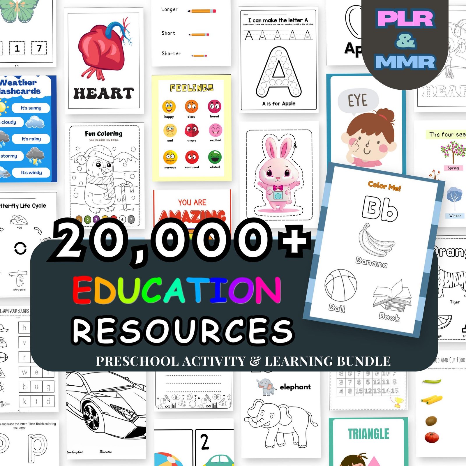 Preschool Learning Activity Bundle PLR MRR, Kids Planner (Digital Download) (1) Preschool Learning Activity Bundle | PLR MRR, Kids Planner (Digital Download) - Image 1
