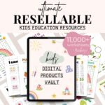 Ultimate Kids Digital Products Bundle| Resell Vault | PLR MRR Educational Resources | DFY Activities Worksheets