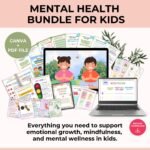 Kids Mental Health Bundle, Mindfulness, Happiness, Self Love, Anxiety, Trauma, Grief, Gratitude, Anger Canva, PLR Digital Product