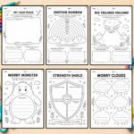 Art Therapy Kids, SEL Worksheets, CBT Coping Skills, Mindfulness Coloring - Image 2
