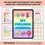 Kids Feelings & Emotions Journal, Emotional Regulation Workbook, Kids Coping Skills, Mental Health Resource, Canva + PDF, PLR - Image 5