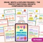Kids Feelings & Emotions Journal, Emotional Regulation Workbook, Kids Coping Skills, Mental Health Resource, Canva + PDF, PLR - Image 8