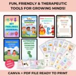 Kids Mental Health Bundle, Mindfulness, Happiness, Self Love, Anxiety, Trauma, Grief, Gratitude, Anger Canva, PLR Digital Product - Image 9